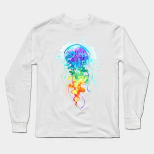 Large Rainbow Jellyfish Long Sleeve T-Shirt